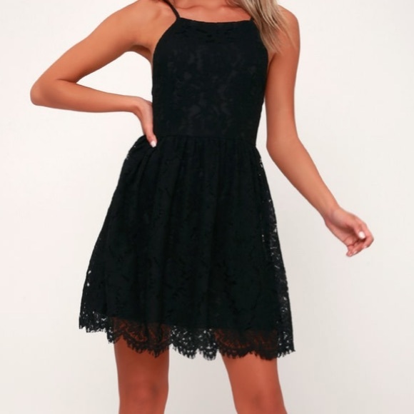 roman black lace dress